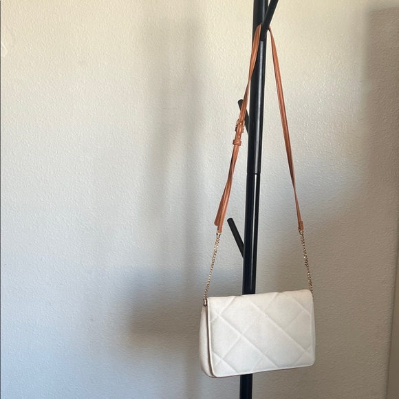 a new day Handbags - A New Day Cream Crossbody Bag with Tan Strap